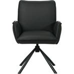 Leren draaibare eetkamerstoel Elite - Hermes Nero (zwart) -, Zwart, Nieuw, Leer, Bohemian, Eigentijds, Industrieel, Modern, Retro, Scandinavisch, Vintage