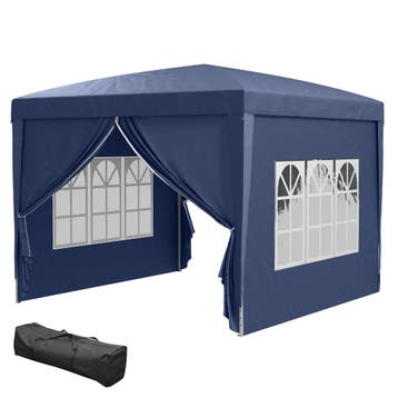 3 X 3 M Pavillon Mit 4 Seitenwänden, Fenster, Festzelt Mit U, Verzenden