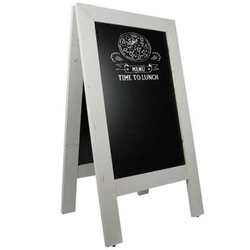 Krijtstoepbord Steigerhout Wit 75x135 cm, Nieuw in verpakking