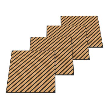 Akoestisch wandpaneel Vang 4-delig set 1,44 m² diagonaal eik, Verzenden, Nieuw