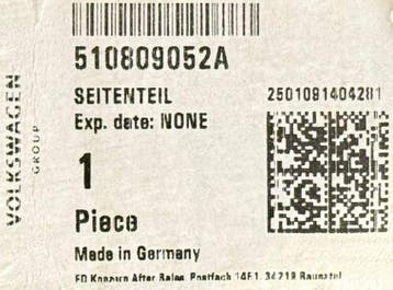 Volkswagen Golf 7 Sportsvan rechter achterscherm rechts, Auto-onderdelen, Ophalen, Gebruikt, Rechts