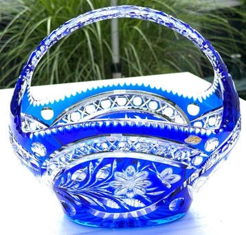Kristall Glas Vase / Schale - Vaas - Kristal - Kristal