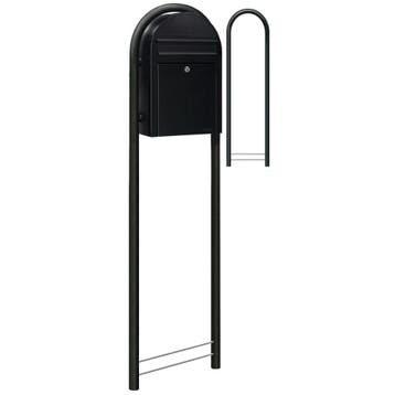 Bobi Classic brievenbus en Round statief staal - zwart, Verzenden, Nieuw