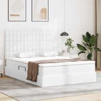 vidaXL Opslag bed met matras met opslag Puur Wit 140 x 200, Huis en Inrichting, Slaapkamer | Bedden, Verzenden, Nieuw, Wit, Overige materialen