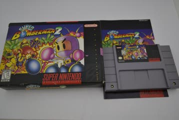 Super Bomberman 2 (SNES USA CIB), 3 spelers of meer, Verzenden, Zo goed als nieuw