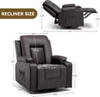 Fauteuil met armleuning - Relaxfauteuil - Relaxstoel - Bruin, Huis en Inrichting, Fauteuils, Verzenden, Zo goed als nieuw