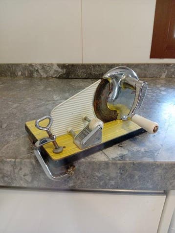 Snijmachine - Staal - vintage vleessnijder