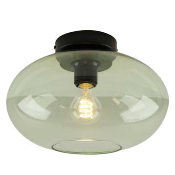 Design plafondlamp groen, Luca, Ophalen of Verzenden, Nieuw, Glas