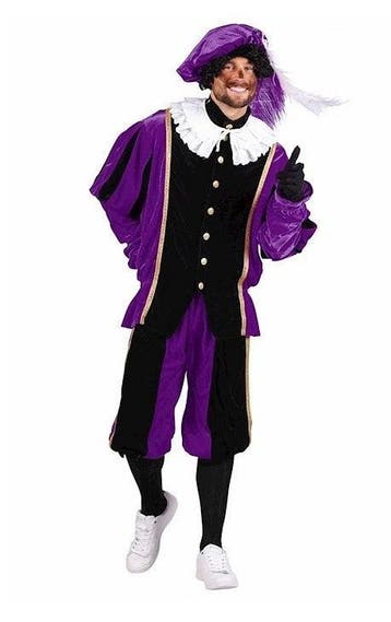 Piet Polyester A Paars-Zwart - XS, Verzenden, Nieuw