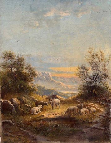 Stefano Bruzzi (1835-1911), Attr. - Paesaggio
