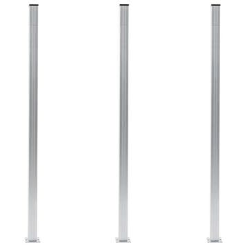 vidaXL Schuttingpalen 3 st 185 cm aluminium, Tuin en Terras, Palen, Balken en Planken, Verzenden, Nieuw