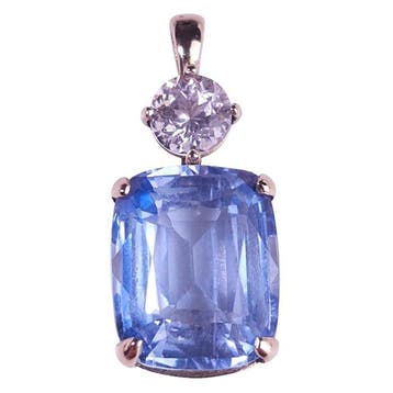 Hanger - 14 karaat Geel goud - 6.10ct. tw. Aquamarijn -