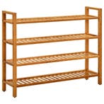 vidaXL Schoenenrek met 4 schappen 100x27x80 cm massief, Verzenden, Nieuw