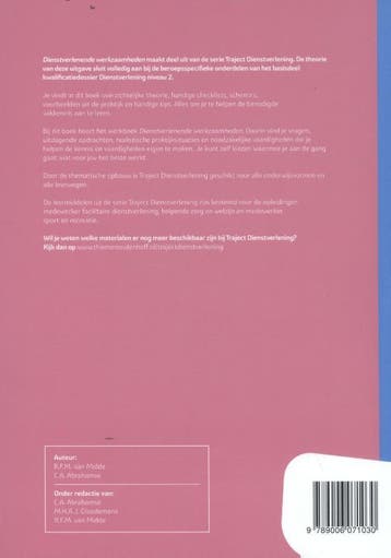 Dienstverlenende werkzaamheden / niveau 2 / Theorieboek /, Boeken, Schoolboeken, Verzenden, Gelezen, R.F.M. van Midde