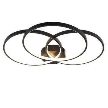 Design plafonnière zwart, Giorgio, 42W, 3000K LED, Ophalen of Verzenden, Nieuw, Metaal