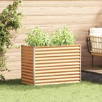 vidaXL Verhoogde plantenbak 98 x 50 x 68 cm Gegalvaniseerd, Verzenden, Minder dan 60 cm, Nieuw, Metaal