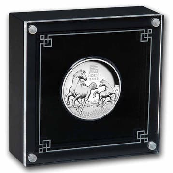 Lunar III - Proof High Relief - Year of the Horse - 1 oz, Verzenden, Losse munt, Zilver