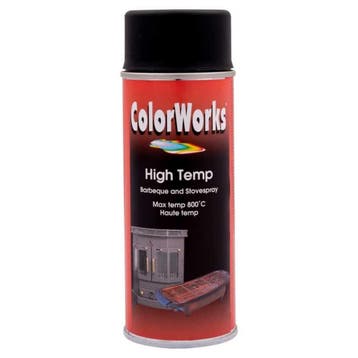 ColorWorks Hittebestendige spuitlak - Mat zwart - 400 ml, Fietsen en Brommers, Fietsonderdelen, Ophalen of Verzenden, Nieuw, Overige typen