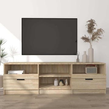 vidaXL Tv-meubel 150x33,5x45 cm bewerkt hout sonoma, Minder dan 50 cm, Verzenden, Nieuw, Minder dan 100 cm