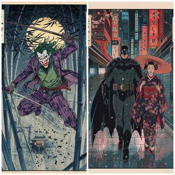Batman - SET OF 2 – Batman Joker - Pop Art - Signed and, Nieuw