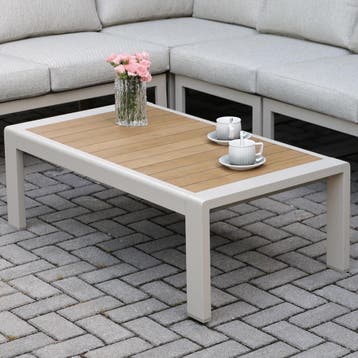 Ripasso lounge tuintafel latte aluminium teakblad, Ophalen of Verzenden, Nieuw, Aluminium