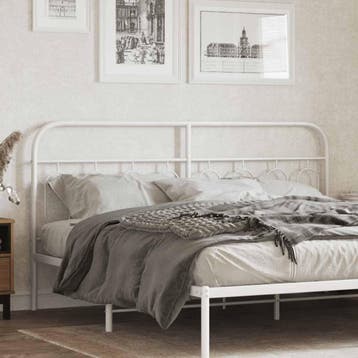 vidaXL Vervangend hoofdbord 160 cm metaal wit, Verzenden, Nieuw, Wit, Metaal