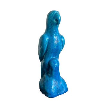 Edmond Lachenal - sculptuur, Perroquet sur un rocher - 30 cm