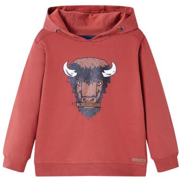 vidaXL Kindertrui met capuchon 104 roodbruin, Verzenden, Nieuw