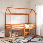 vidaXL Kinderbedhuisje 207x80,5x151,5 cm massief grenenhout, Verzenden, Nieuw, Bruin, Hout