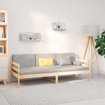 vidaXL Slaapbank zonder matras 80x200 cm massief grenenhout, Eenpersoons, Bruin, Verzenden, Nieuw