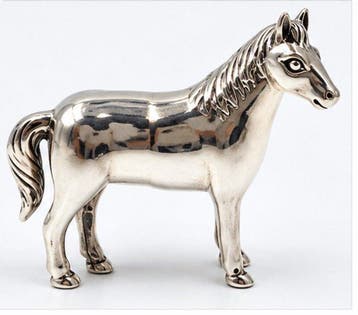 sculptuur, Pferd – Silberfigur - 3.6 cm - .925 zilver
