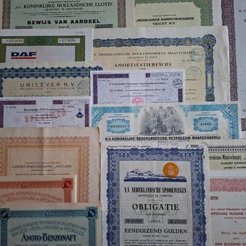 Document - Collectie van 23 Nederlandse waardepapieren,