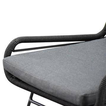 Zenia dining tuinstoel rope zwart, Tuin en Terras, Tuinsets en Loungesets, Ophalen of Verzenden, Nieuw