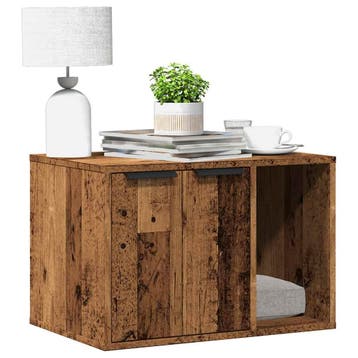 vidaXL Kattenbakkast 60x40x40 cm bewerkt hout oud, Verzenden, Nieuw