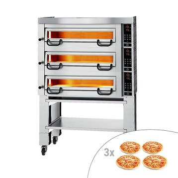 GGM Gastro | Elektrische pizzaoven Power - 4+4+4x 34cm - |, Onderbouw afzuigkap, Verzenden, Nieuw, Motor