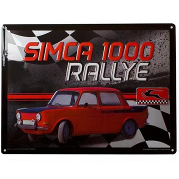 Simca 1000 rallye reclamebord, Ophalen of Verzenden, Nieuw