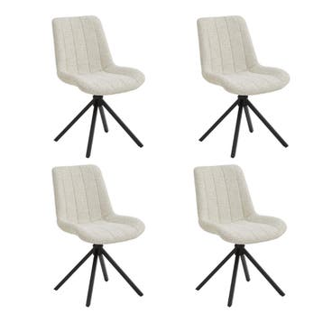 Set van 4 Eetkamerstoelen – Taupe – Vergaderstoelen –, Ophalen of Verzenden, Nieuw in verpakking