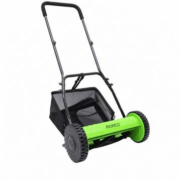 Profeco Handmaaier 30 cm met 18 liter Opvangbak - Groen, Tuin en Terras, Grasmaaiers, Verzenden, Nieuw, Profeco