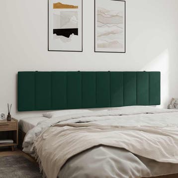 vidaXL Hoofdbordkussen Hanko 200 cm fluweel donkergroen, Verzenden, Nieuw, Groen, Stof