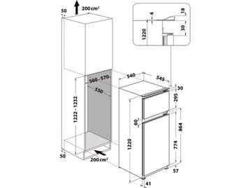 Bauknecht KDI 12S1 - Inbouw koelvriescombinatie - 173 L -, Verzenden, Zo goed als nieuw