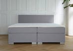 ACTIE! Boxspring Andorra 140 200 Grijs, Verzenden, Nieuw, 140 cm, Twijfelaar