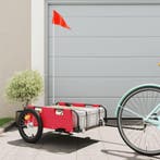 vidaXL Fietstrailer oxford stof en ijzer rood, Fietsen en Brommers, Fietsaccessoires | Aanhangers en Karren, Verzenden, Nieuw