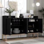 Nieuwe Zwart Goude Dressoir Kast - Minimalistisch en Modern, Verzenden, Nieuw