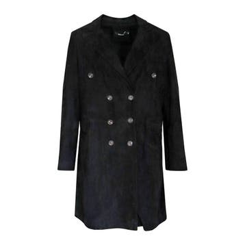 Zinga • zwarte suède jas Helena • 44, Verzenden, Zwart, Maat 42/44 (L), Nieuw