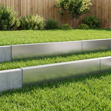 vidaXL Afdekprofiel voor tuinafboording 10 st 100 x 6 x 15, Verzenden, Nieuw
