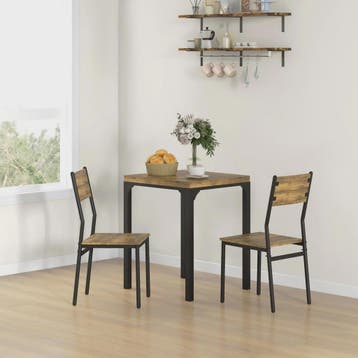 Compacte Eettafel Set met 2 Stoelen - 3-delig Keukenmeubel, Verzenden, Nieuw