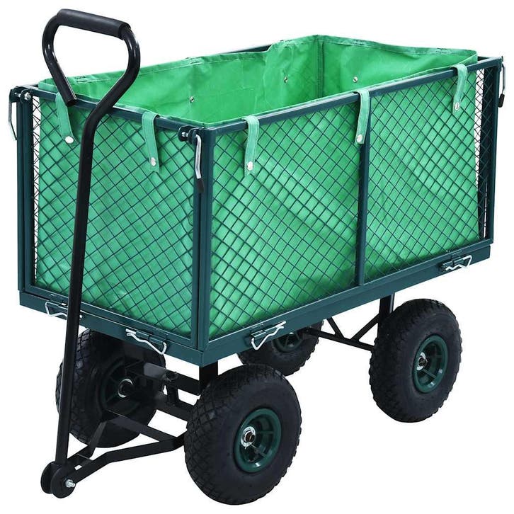 vidaXL Tuinwagen 350 kg groen, Doe-het-zelf en Verbouw, Gereedschap | Overige machines, Nieuw, Verzenden