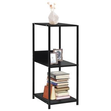 vidaXL Boekenkast 33,5x39,6x79,7 cm bewerkt hout zwart, Huis en Inrichting, Minder dan 50 cm, Verzenden, Nieuw, Minder dan 100 cm