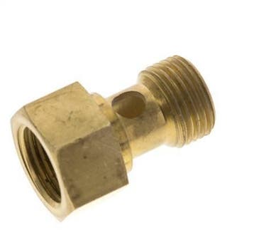 Banjobout 1-weg Messing G1/2 Buiten- en Binnendraad 28mm, Verzenden, Nieuw