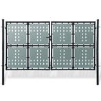 vidaXL Zwarte enkele deur schuttingpoort 300x150 cm, Verzenden, Nieuw